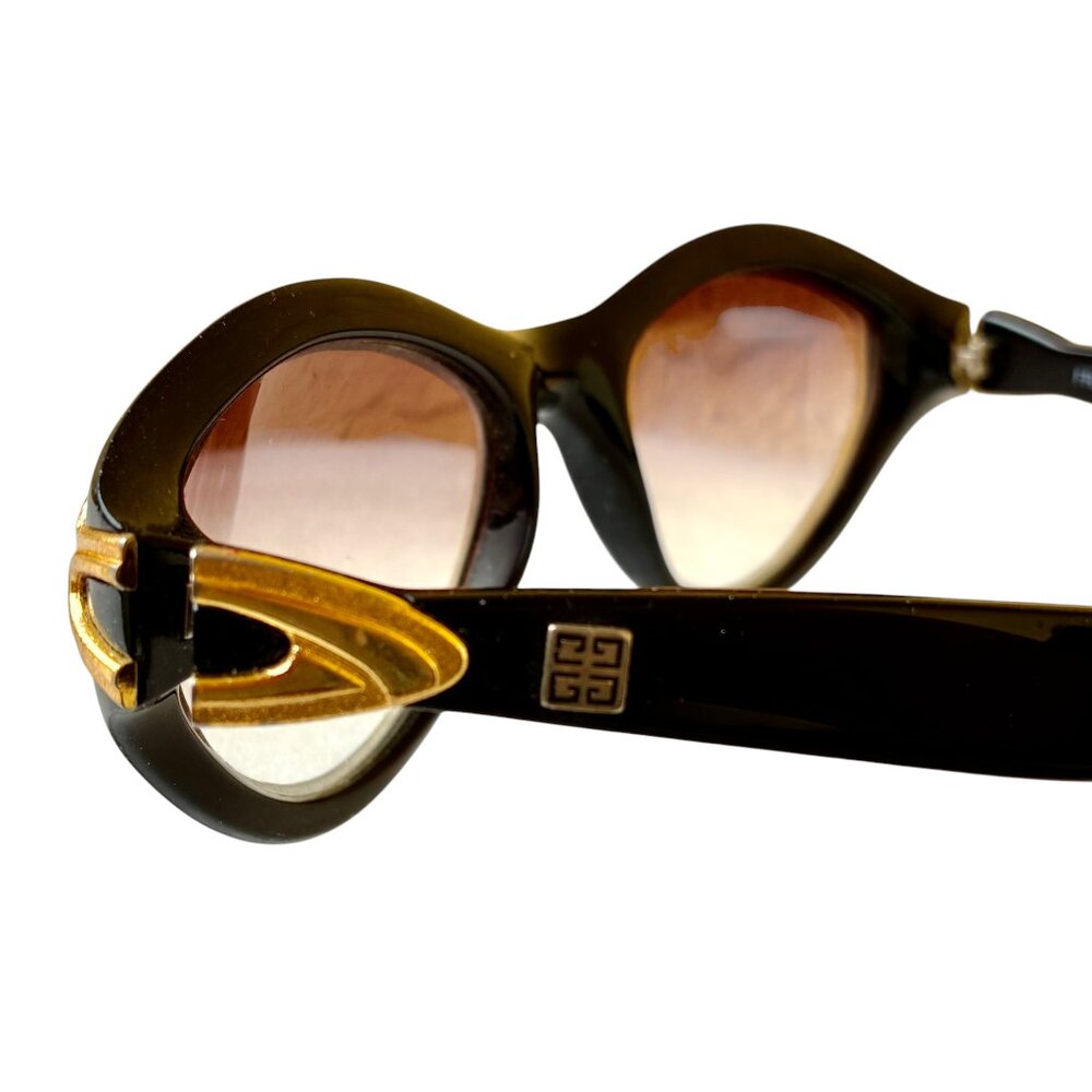Givenchy Eyeglass Frames Only Black With Gold Log… - image 1